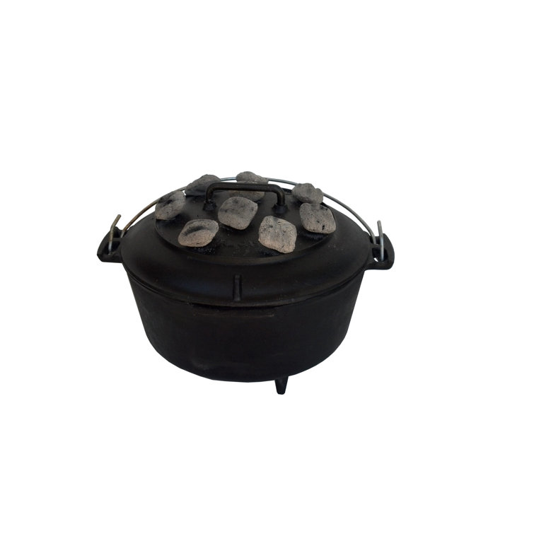 Volcano Grills 8 Qt.Preseasoned Cast Iron Round Dutch Oven & Reviews